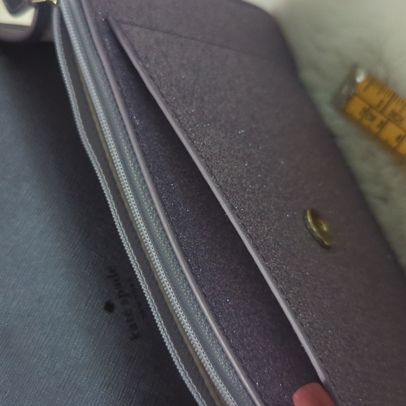 KATE SPADE Tinsel Flap Glitter Crossbody Purse in Lilac Frost ~ NWT - Picture 11 of 13